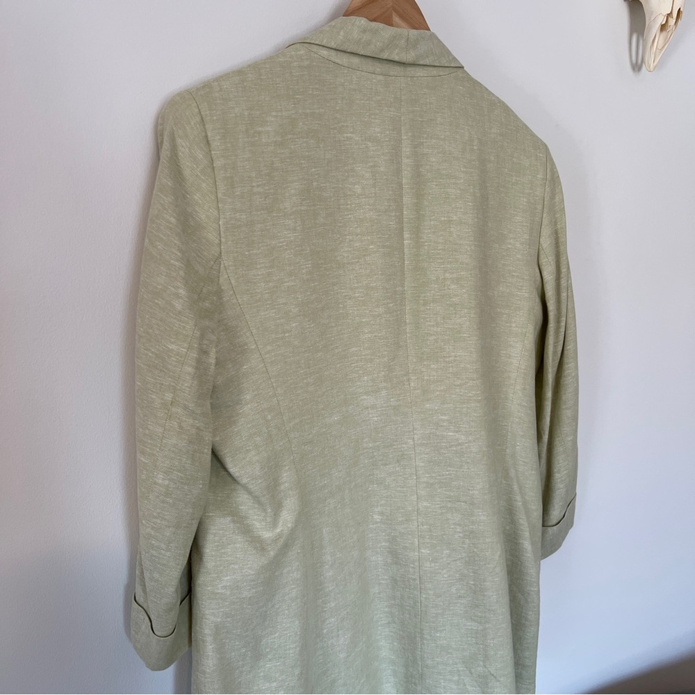 Anne Klein Light Green Linen Blend Blazer - Picture 7 of 10